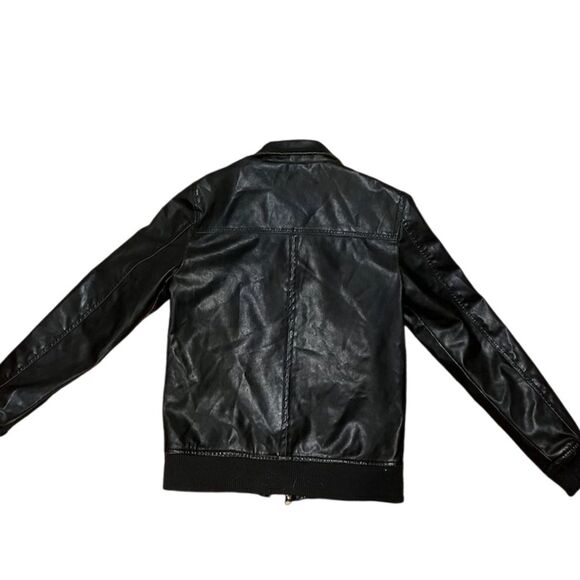 AMERICAN RAG  Black Motorcycle Jacket with Hoodie Size S - Picture 4 of 4